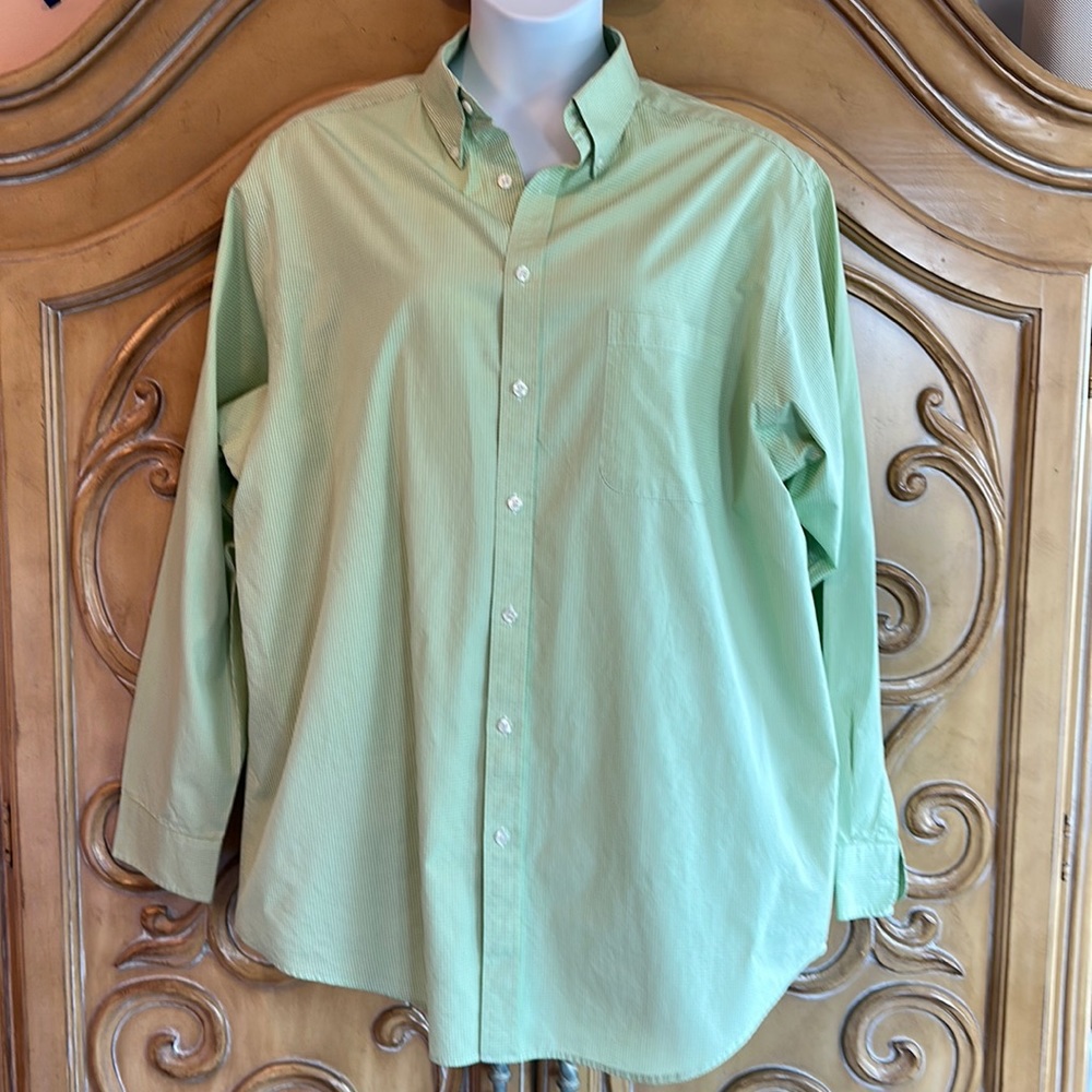 Roundtree & Yorke Lime Checked Button Down - image 1